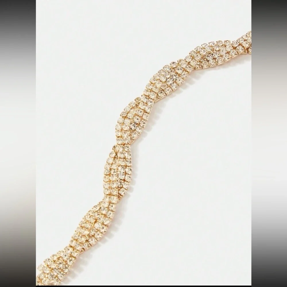Rhinestone Bracelet In Gold